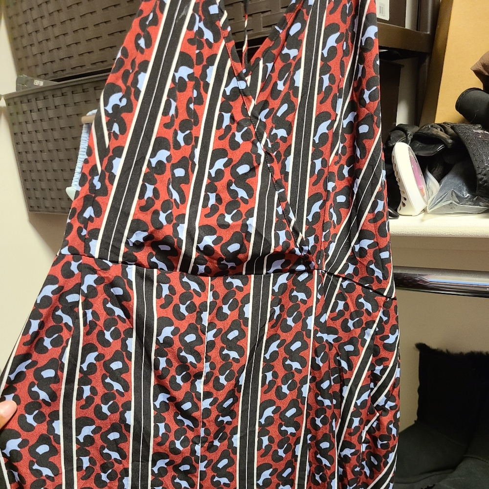 Plus Size Cheetah Print Jumpsuit